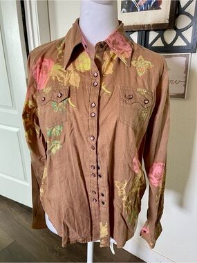 VINTAGE Wrangler 20X Women’s Pearl Snap Rodeo Shirt  - M